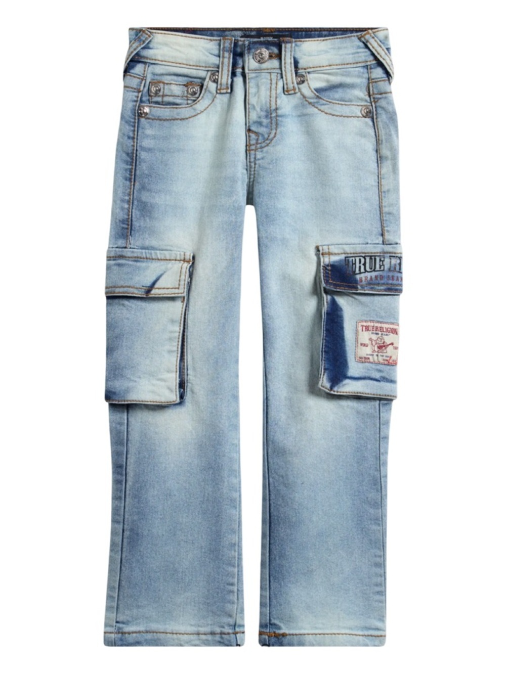 True Religion Ricky Relaxed Straight Cargo Jeans | Kids Size 10 🔥Unisex Fit - Picture 7 of 13